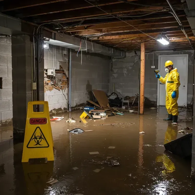 Flooded Basement Electrical Hazard in Chelsea, OK Property